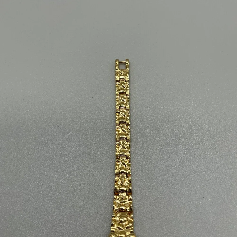 Vtg Elgin Galaxy Womens Watch 19mm Silver Gold Tone Bracelet New Battery 7.5